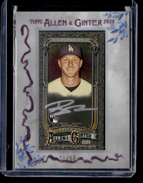 2025 Topps Allen & Ginter X #MA-BCA Ben Casparius Framed Mini Autographs #/50