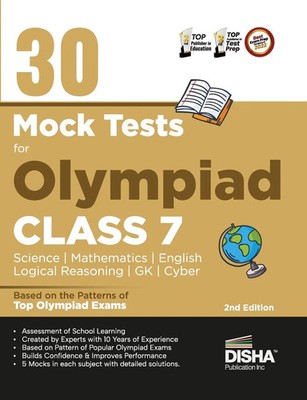 30 Mock Test Series for Olympiads Class 7 Science, Mathematics, English,...