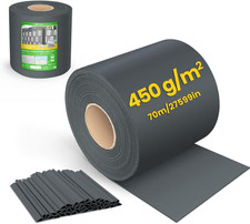 ® Telo Frangivista in PVC per Recinzione Giardino, 19Cm X 70M, 450 G/M², Strisce