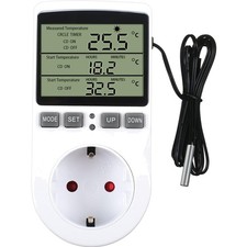 Temperaturregler 230V mit Timer, Sonde, LCD, Garten, Aquarium, Gewächshaus, I...