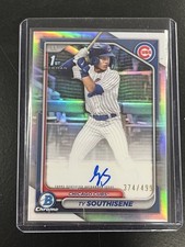 TY SOUTHISENE 2024 BOWMAN CHROME REFRACTOR ROOKIE AUTO /499 #CPA-TS CUBS