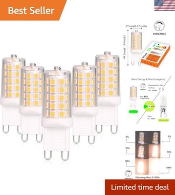 G9 LED Bulb Dimmable 4W, 40 Watt T4 G9 Halogen Equivalent, 2700K Soft Warm Wh...