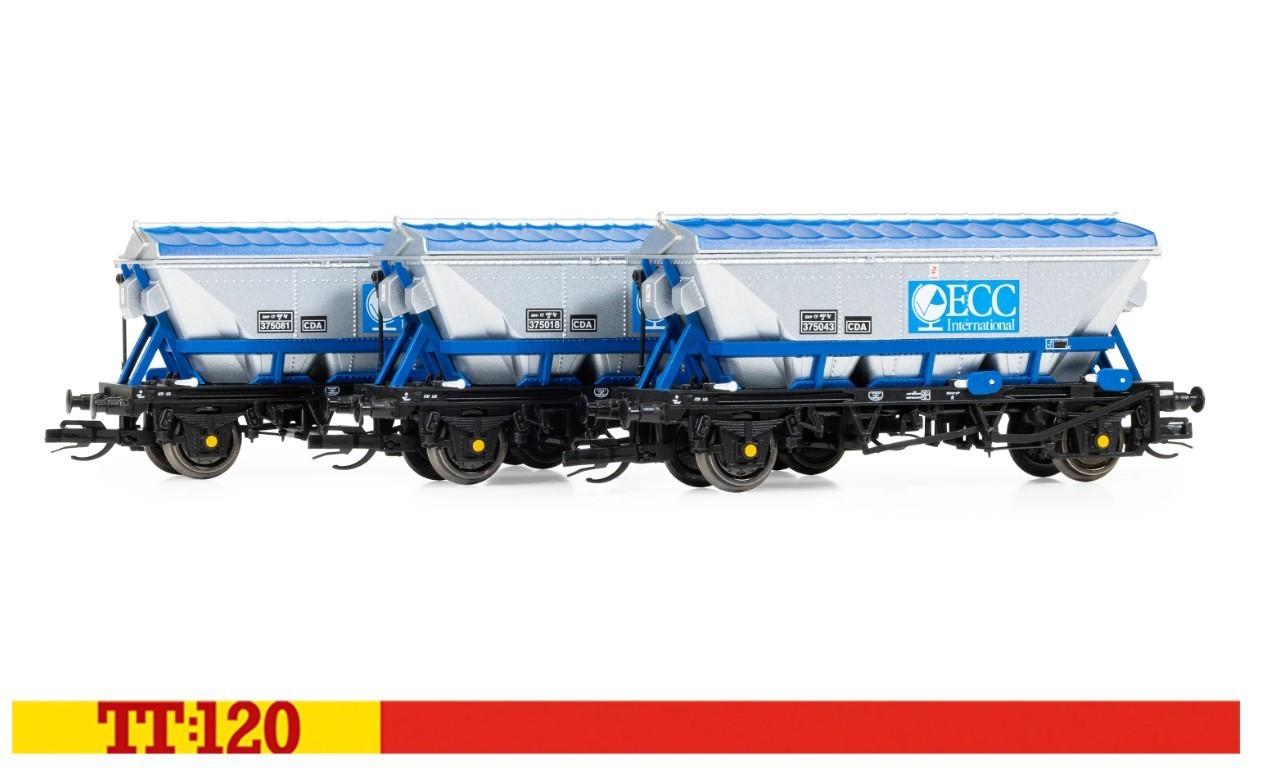 Hornby TT6049 ECC CDA Hopper Wagon Triple Pack - TT:120 SCALE