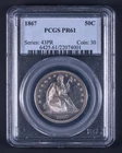 1867 Seated Liberty Half Dollar 50c PCGS PR61 WB509