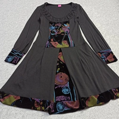 Save-The-Queen Womens Dress Size S Slim Stretch Lined Wool Blend Velour Trim - Image 1 of 4