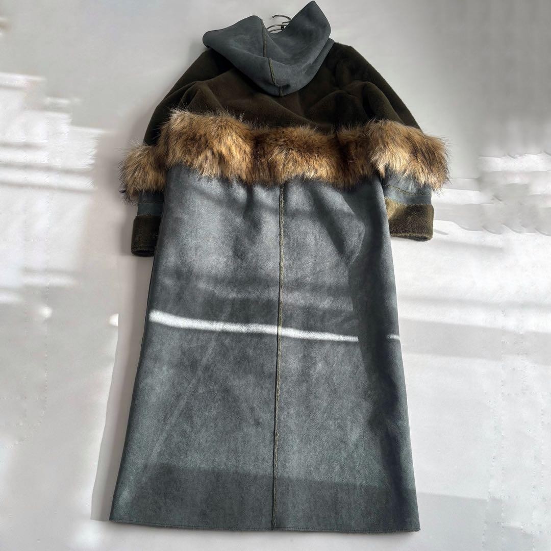 AMERI FUR DOCKING MOUTON COAT Green - image 11