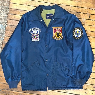 Vintage Duckster Navy Jacket US Navy Patches USS Goldsborough Forrestal Anzio M