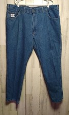 VTG Diamond Gusset Jeans Mens 46×32 Blue Regular Fit Made in USA measures 46×29