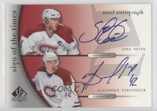 2005-06 SP Authentic Saku Koivu Alexander Perezhogin #D-KP Auto 0c3