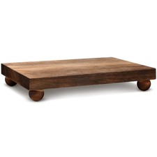 Wood Pedestal Stand Kitchen Soap Tray Farmhouse Wooden Riser Stand for Kitche...