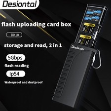 2 in 1 High-Speed Reader Flash Card Box SD Card Photo Transmission Waterproof