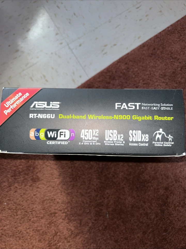 ASUS RT-N66R Wireless-N900 Dual Band Gigabit Wireless N Router New - Image 4 of 4