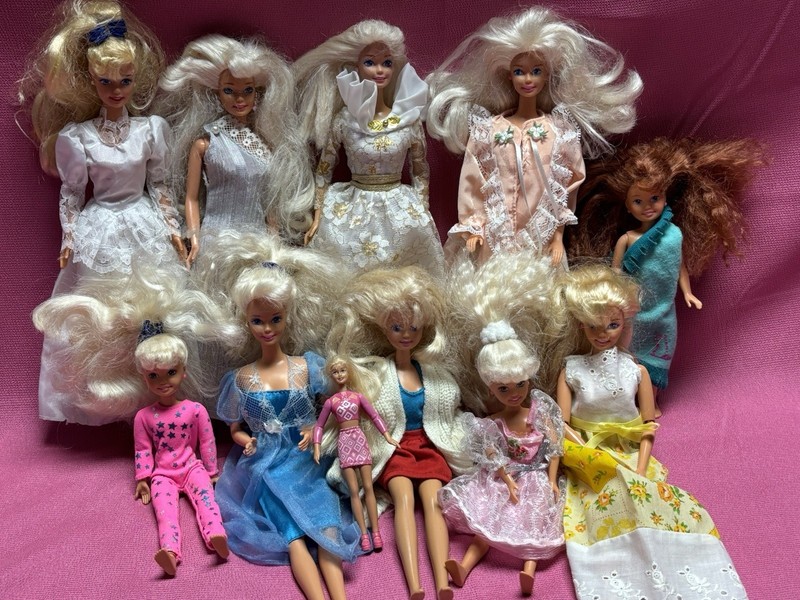 Lot Of 10 Vintage Mattel Barbie Dolls 1990s Skipper And Stacey
