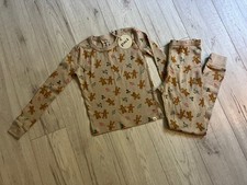 Pact Organic : Jolly Gingerbread Holiday Kids Pajama Set size 8 