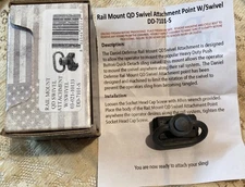 Qd Sling Swivel Mount Aluminum Rail System Loop Black Durable Attachment