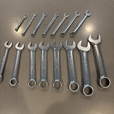 Snap-on Oex Sae Combination Wrench Set 14-1 Complete Usa Made Roll