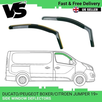 FOR VIVARO 3 JUMPY EXPERT TRAVELLER 19+ VAN SIDE WINDOW DEFLECTORS SMOKED - Image 1 of 4