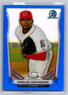 2014 Bowman Chrome Prospects Blue Refractors  Carlos Contreras BCP7 163/250