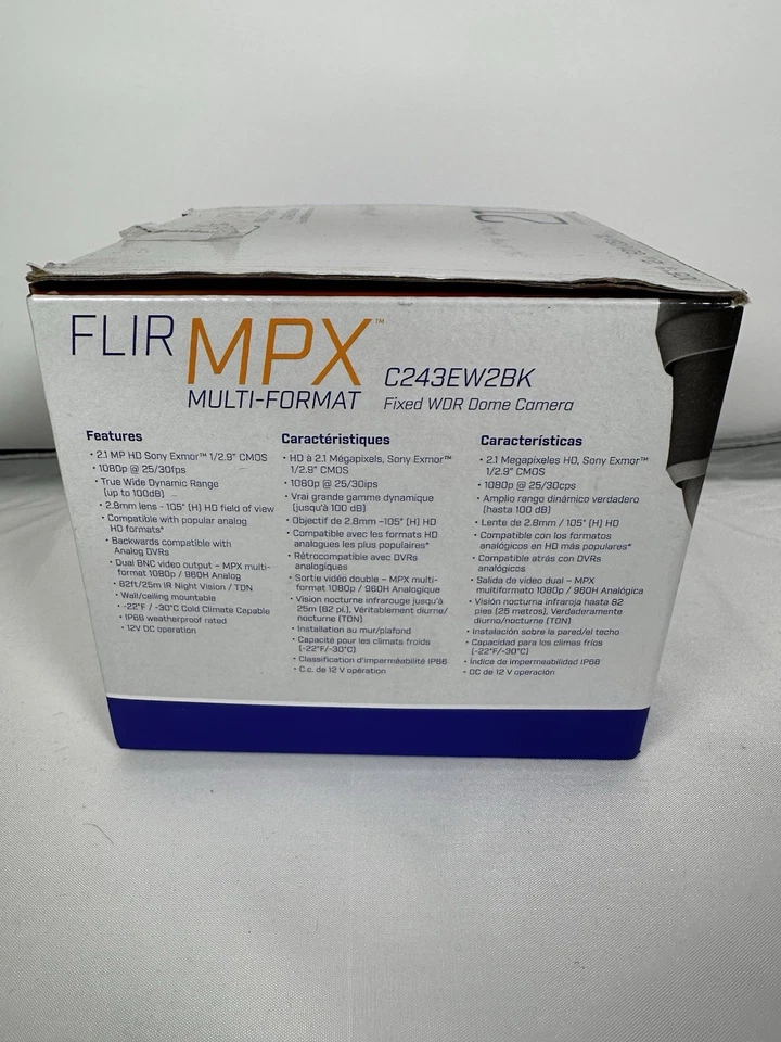 Cámara domo tecnología multiformato Flir mpx C243EW2BK 2.1 negra Foto 2 de 4