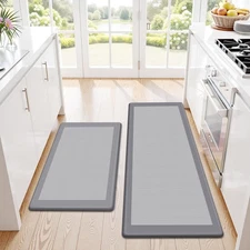 Kitchen Mats, 2PCS Kitchen Rugs for Floor, Cushioned Anti-Fatigue Mats for Ki...