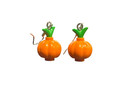 Halloween Pumpkin Dangle Earrings Handmade with LEGO® Bricks Parts — photo 4