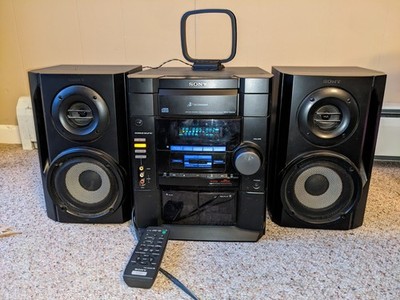 Sony HCD-RG20 Stereo System - 3 CD, Dual Cassette, AM FM Radio - WITH Remote