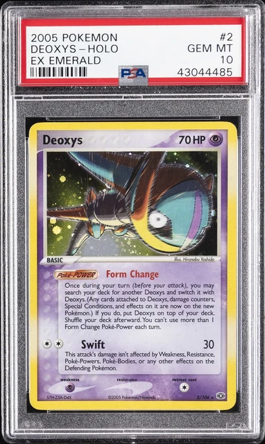 2005 POKEMON EX EMERALD #2 DEOXYS-HOLO PSA 10
