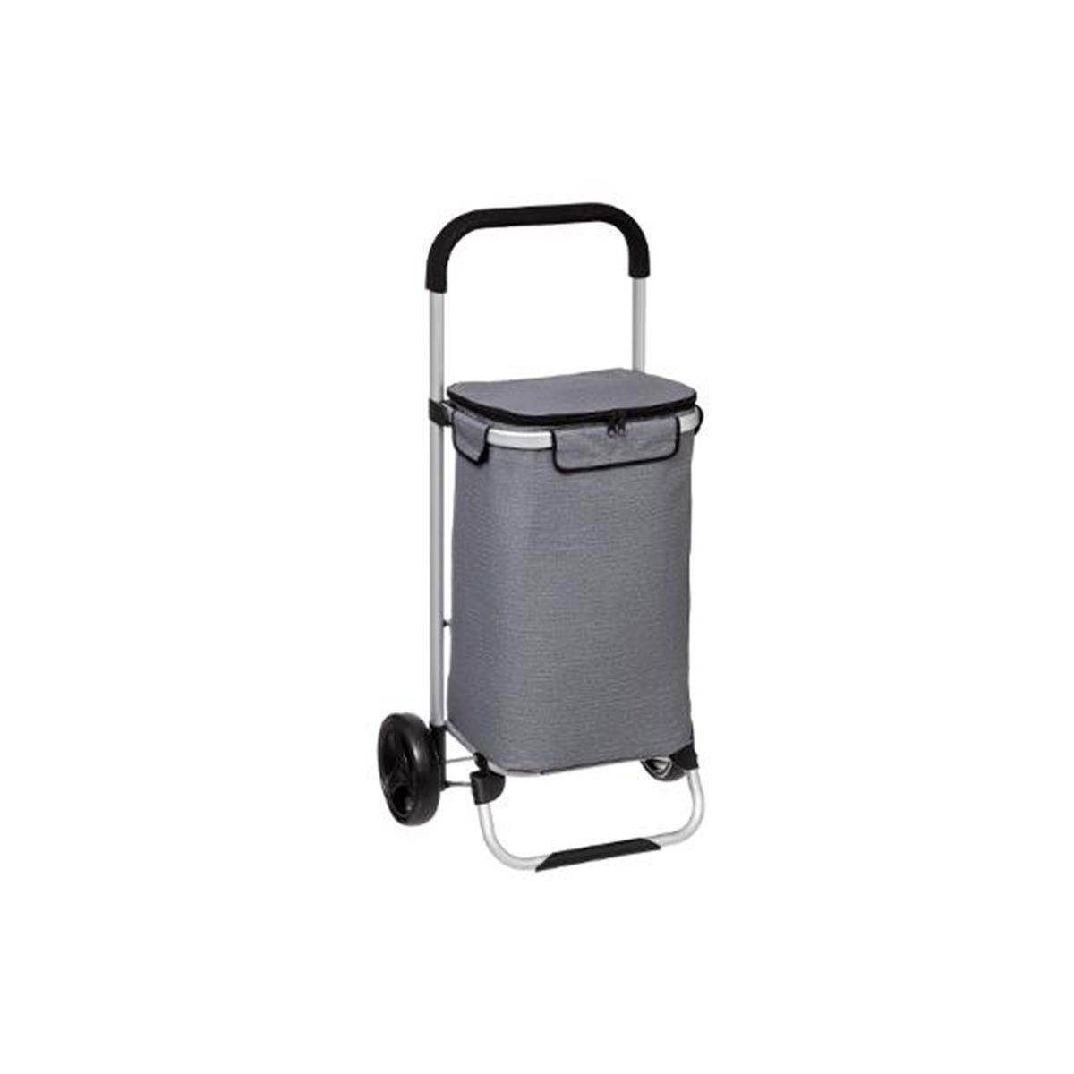 Chariot isotherme Fraîcheur gris de 97cm pour courses et pique-nique