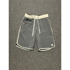 Vuori v cycled board shorts small gray mens drawstrings