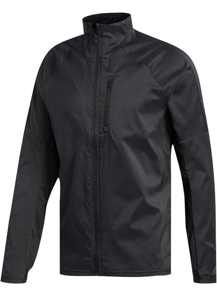 ADIDAS Black SUPERNOVA Run Lifestyle Windbreaker Fitness Jacket Mens XL NEW Tags - Image 3 of 4
