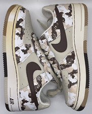 Vintage Nike Air Force 1 Premium Desert Chip Camo 313641-221 taglia 7,5 nuove con scatola DS RARE