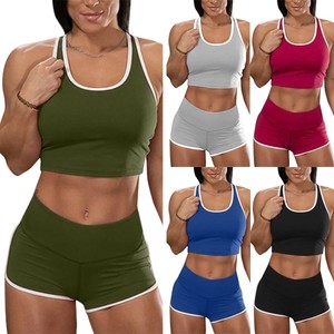 womens gym shorts set