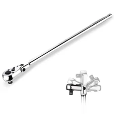 WORKPRO 1/2" Drive Extra Long Flex Head Ratchet 24" Ratchet Handle Quick Release