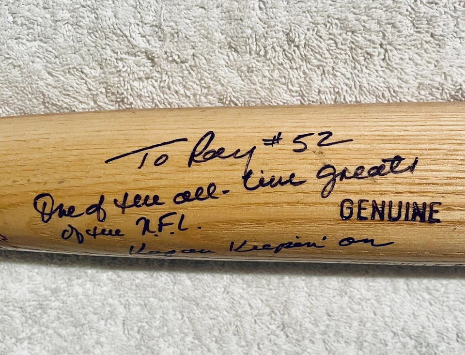 Reggie Jackson, Autographed, Signed & Inscribed Baseball Bat to Ray Lewis, HOFer - Image 4 of 4
