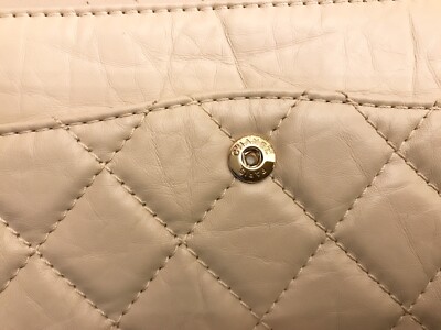RARE CHANEL BEIGE 2.55 REISSUE 226 DOUBLE FLAP QUILTED BAG