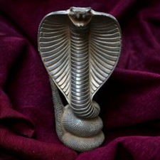 Ancient Egyptian Antiquities Black Uraeus cobra statue Pharaonic BC