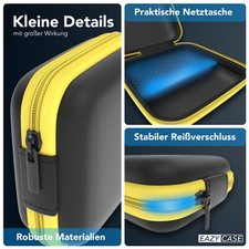 Kopfhörer Tasche Case Schutzhülle Aufbewahrungstasche Netzfach Eckig Gelb – Bild 6