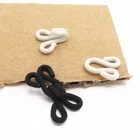 Black White Cotton Covered Fur Hooks and Eyes Fasteners in 3 to 9 Sets