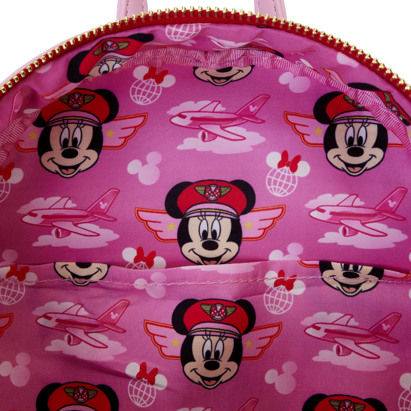 Loungefly Disney Minnie Mouse Pilot Cosplay Mini Backpack Exclusive - Technical View