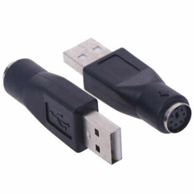 2x PS/2 Female to USB 2.0 Male Port Adapter Converter for PC Keyboard Mouse M471