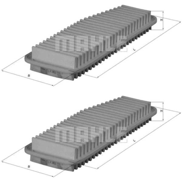 2X Mahle / Knecht Luftfilter LX 1611 Air Filter-image