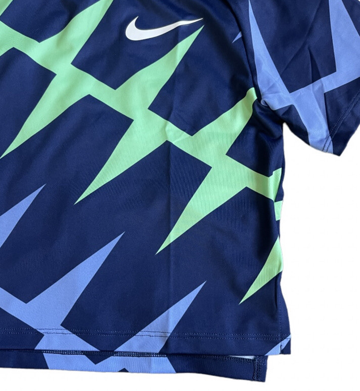 Nike Pro Elite Women Track & Field Crop Jersey Made in USA Blue Green CU0674-492 image 2