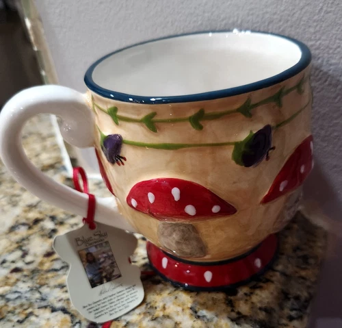 Blue Sky Clayworks Mushroom Morel Coffee Mug - Thumbnail 5