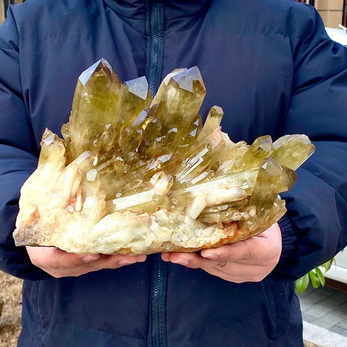 11.28LB Natural yellow Quartz Stone Crystal Cluster Healing Stones Mineral - 第 2/12 張圖片