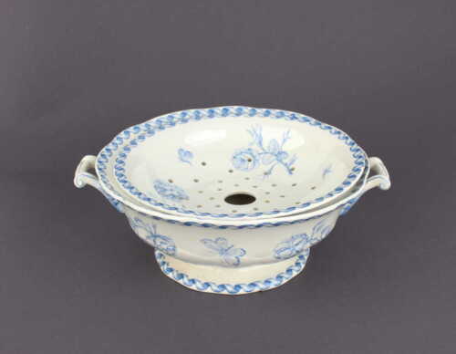 Gien France piccola ciotola in ceramica con setaccio in ceramica del 1890 - Foto 1 di 5
