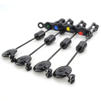 4 Carp Fishing illuminated Swingers, Round Head, Colour LED, Case, Fishing