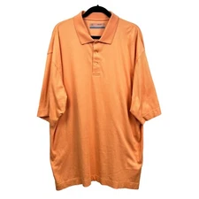 Cutter & Buck Mens Polo Shirt CB Dry Tec Short Sleeve Stitched Logo Orange XXL