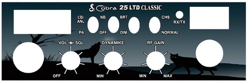 Cobra 25 LTD Przedni mikrofon Płyta czołowa Naklejka CB Radio dowolny projekt / kolor Uniden Connex - Zdjęcie 12 z 12