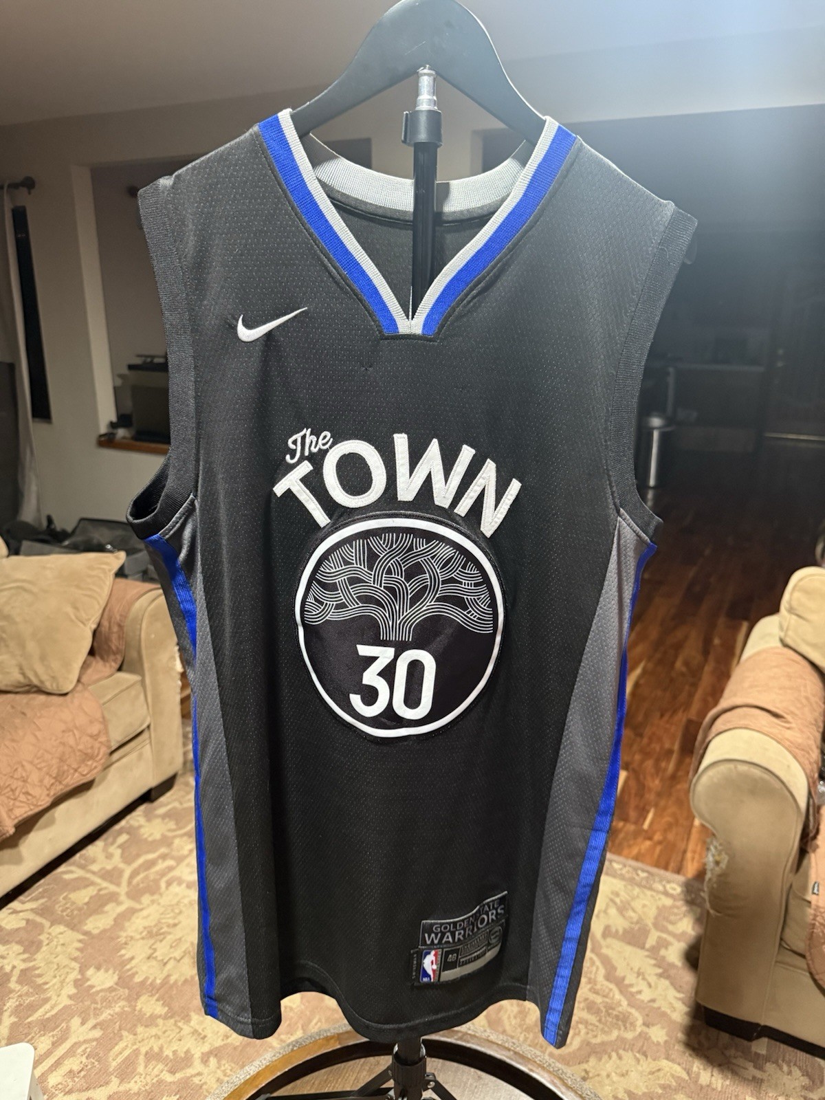 Nike Stephen Curry #30 Golden State Warriors The Town Swingman Jersey Size 48 L