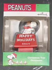 NEW Hallmark Peanuts Snoopy Red Baron Doghouse Christmas Ornament 2017